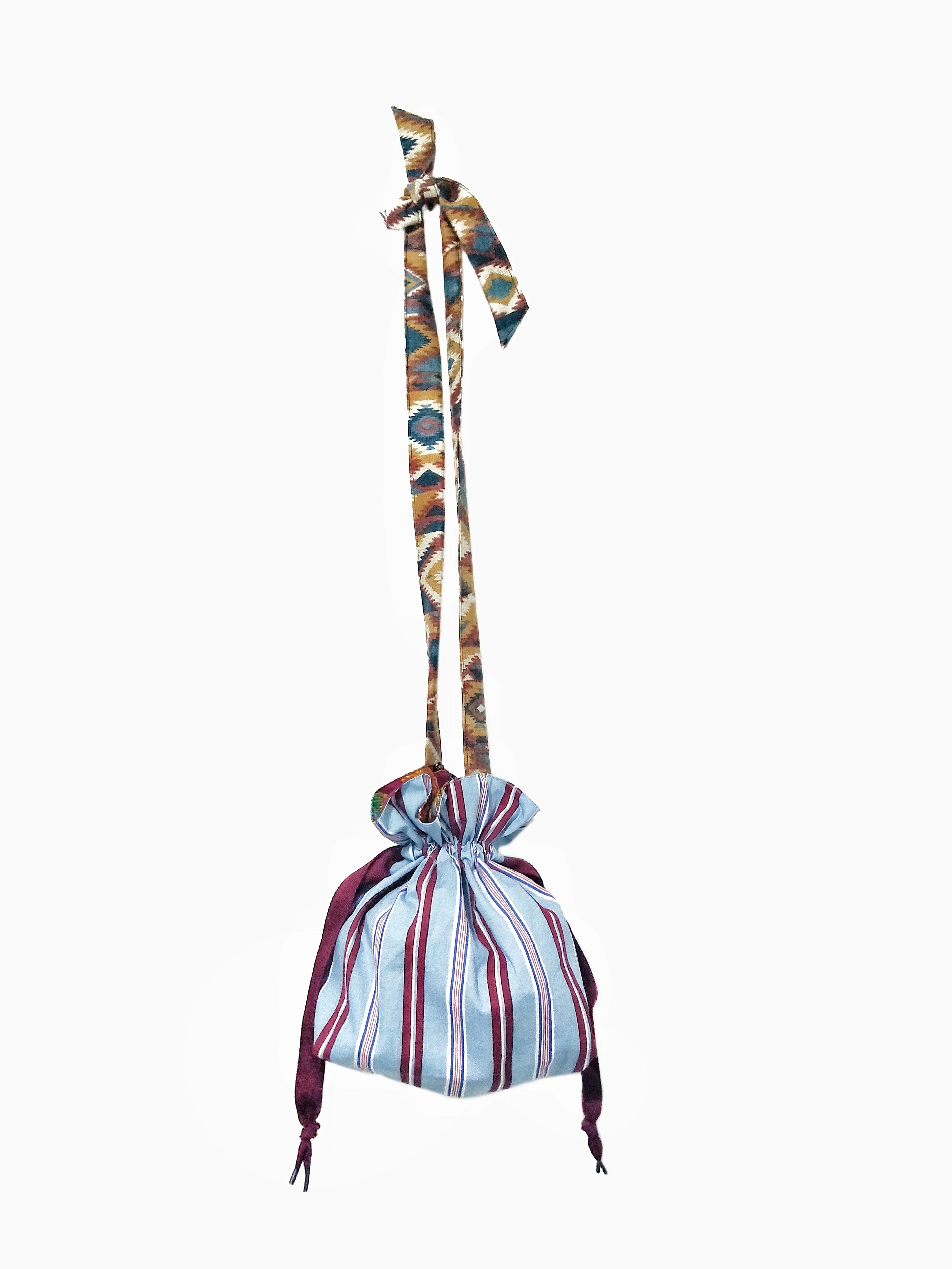 Reversible String Up Fabric Bag